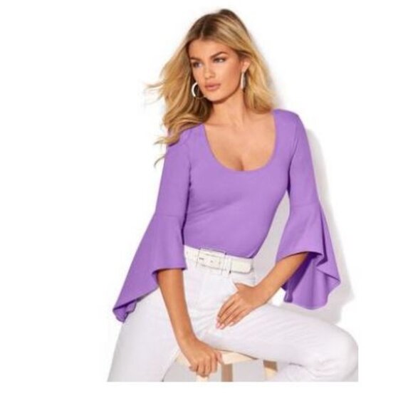 BOSTON PROPER SS DRAMA FLARE SLEEVE TOP-  Size X-Small - Picture 1 of 4
